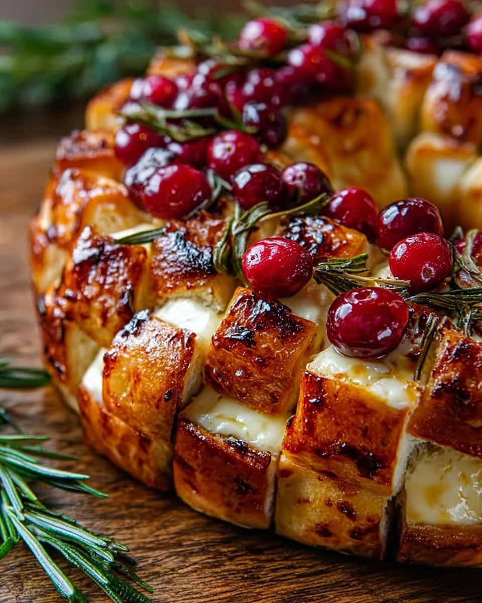 Pull-Apart Sourdough Brie and Cranberry Bread Recipe - Recipe Image