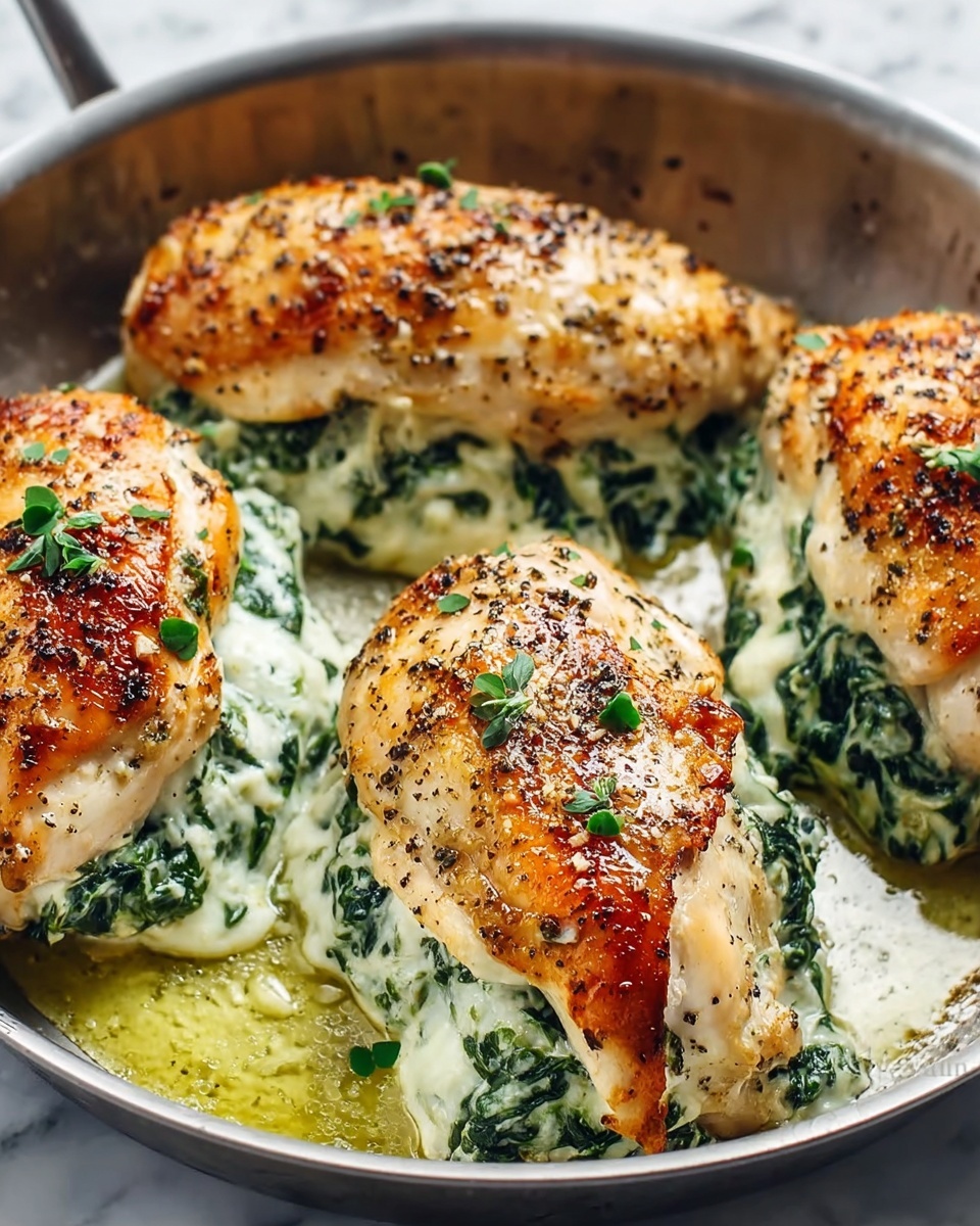 Spinach Artichoke Stuffed Chicken Breast Recipe - Recipe Image