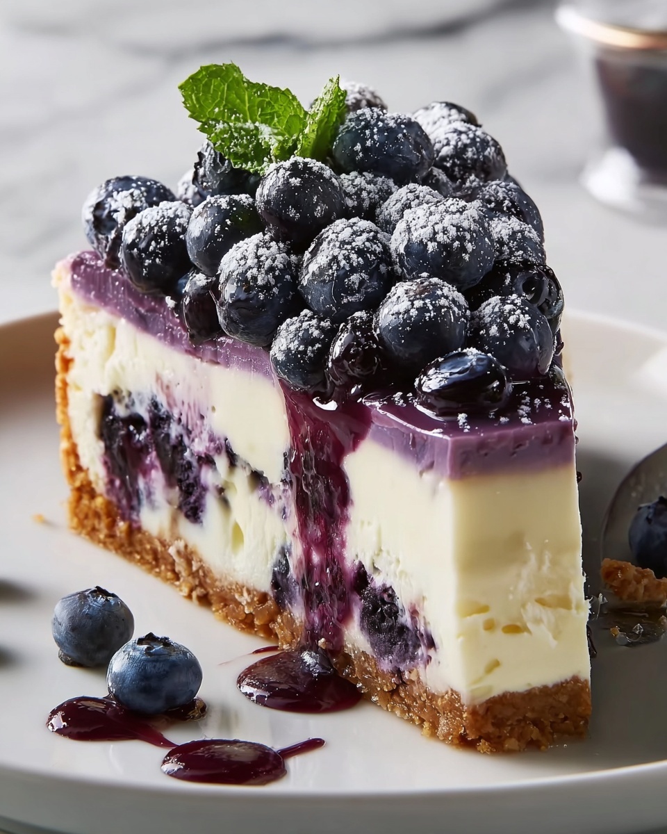 White Chocolate Blueberry Cheesecake Recipe - Recipe Image