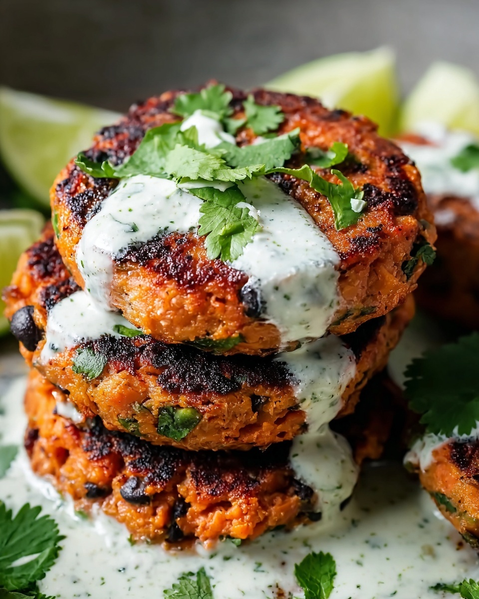 Lime Drenched Sweet Potato Black Bean Patties Recipe - Recipe Image