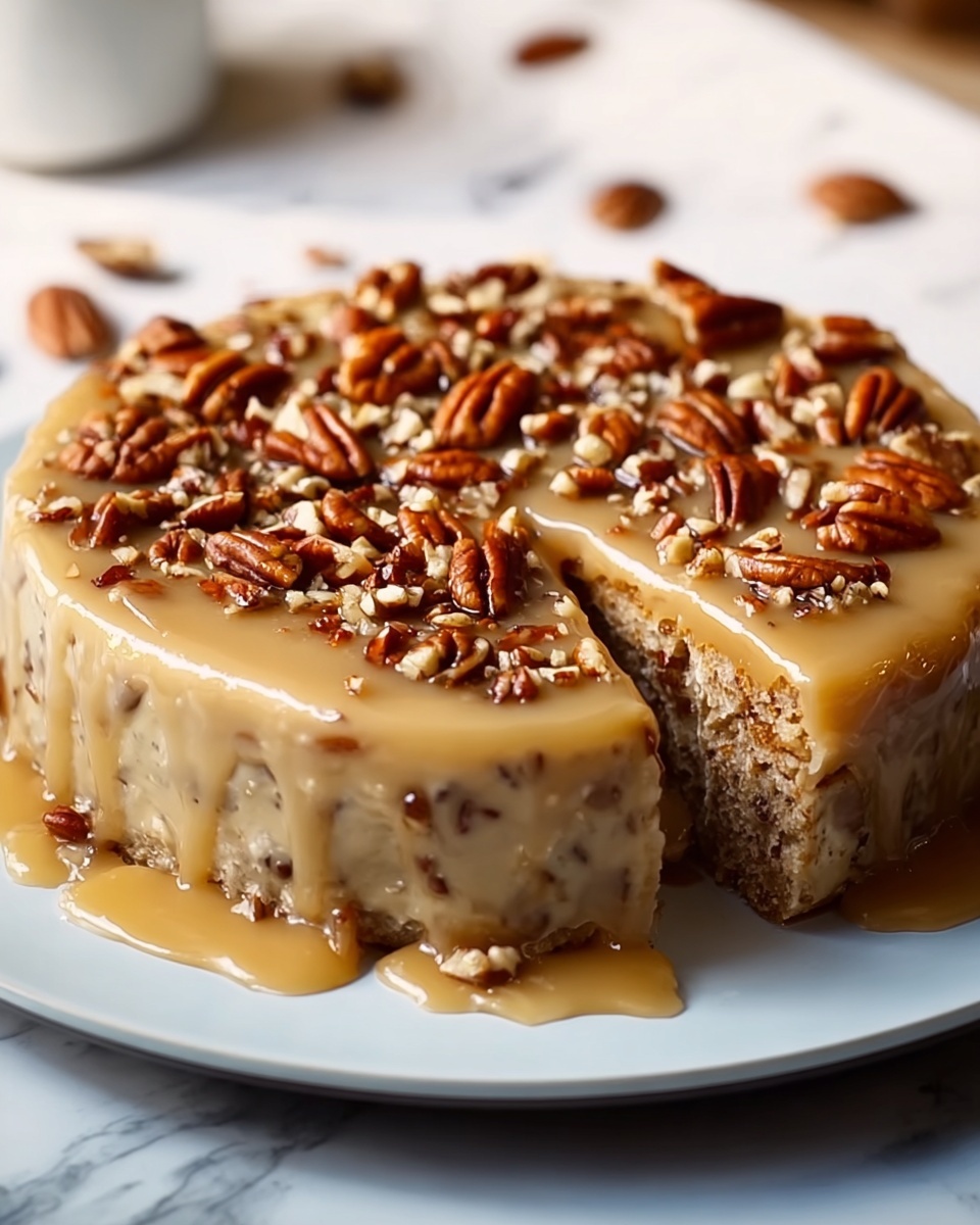 Butter Pecan Praline Poke Cake Recipe - Recipe Image