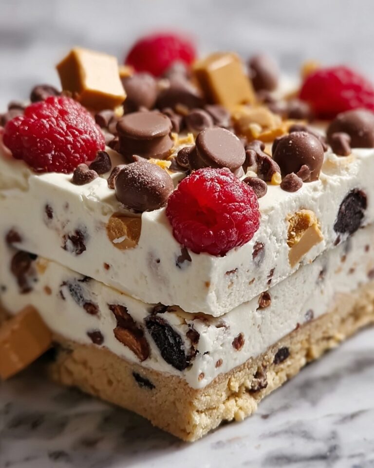 No-Bake Cookie Dough Cheesecake Bars Recipe