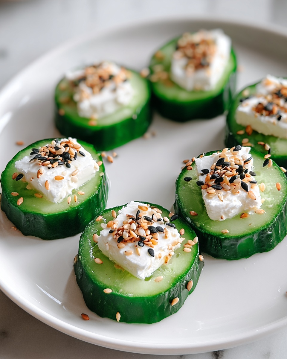 Everything Bagel Cucumber Bites Recipe - Recipe Image