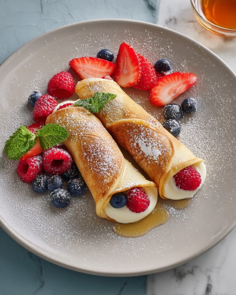 French Toast Roll-Ups with Cream Cheese, Fresh Berries, and Cinnamon Sugar Recipe