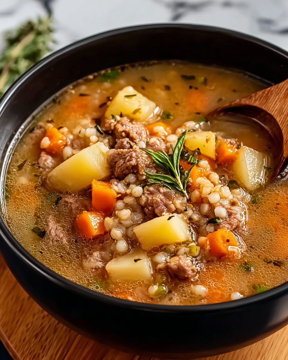 Old-Fashioned Beef Barley Soup Recipe - Recipe Image