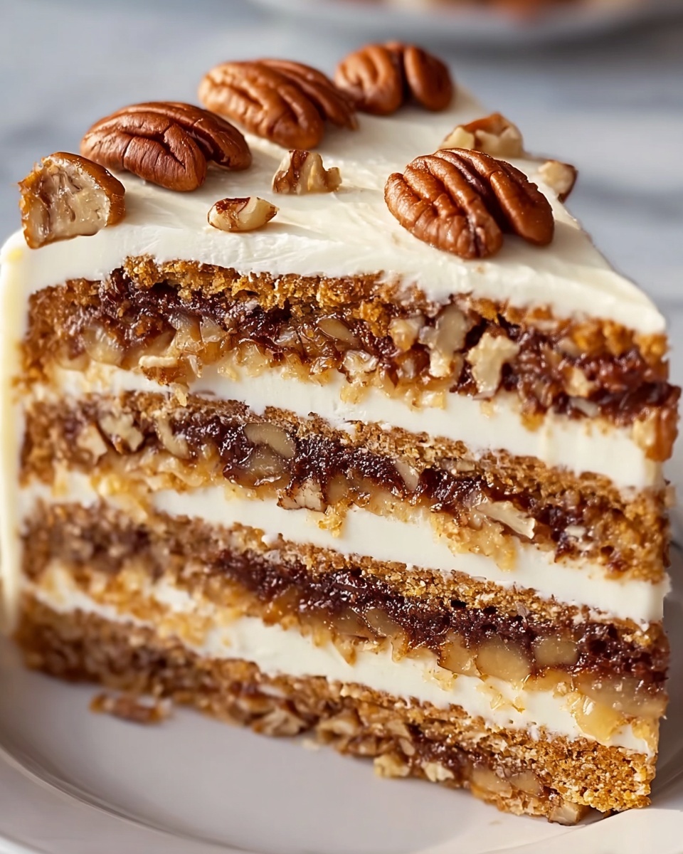 Pecan Pie Layer Cake Recipe - Recipe Image
