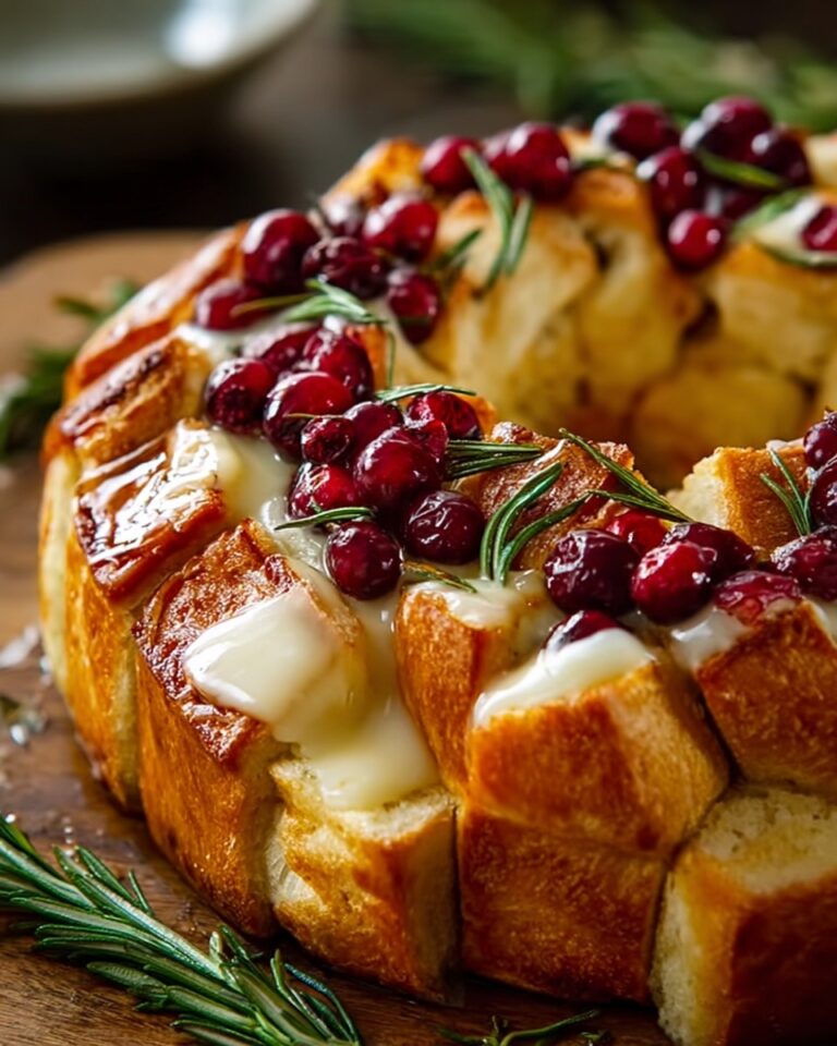 Pull-Apart Sourdough Brie and Cranberry Bread Recipe