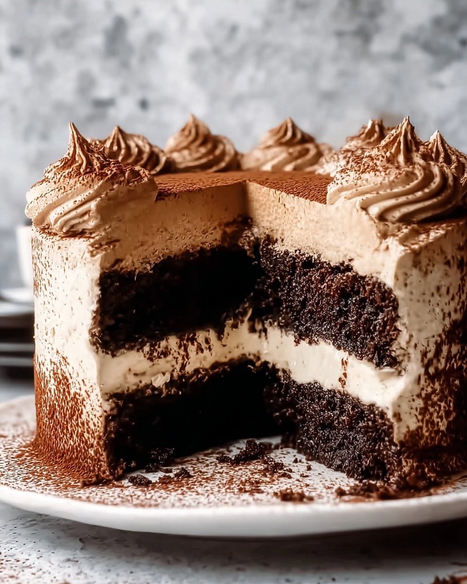 Decadent Chocolate Tiramisu Fudge Cake Recipe - Recipe Image