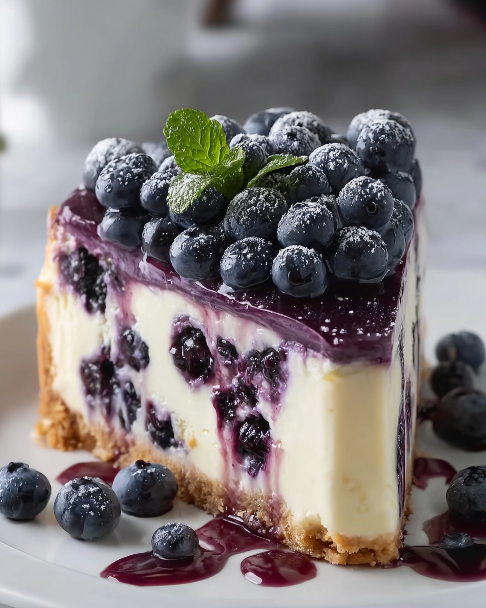 White Chocolate Blueberry Cheesecake Recipe - Recipe Image