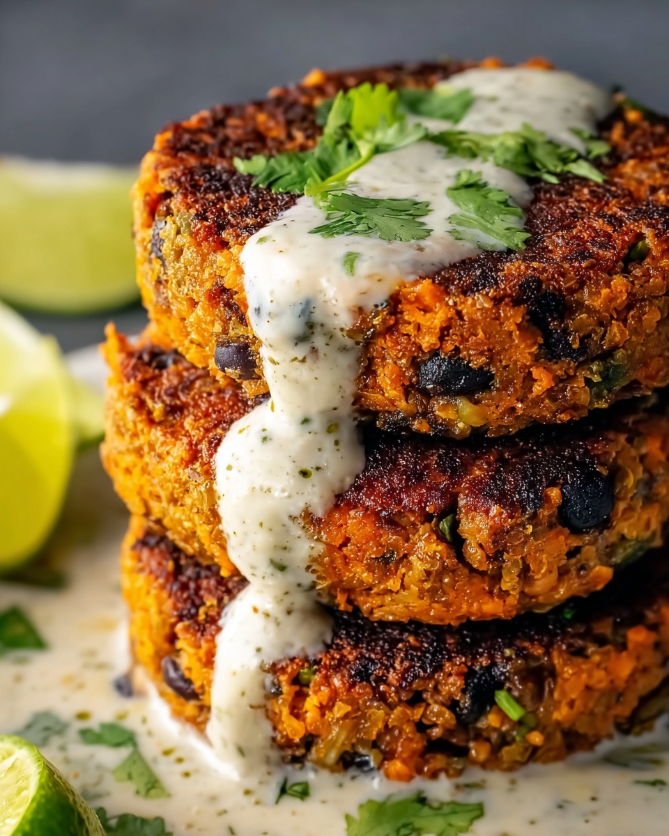 Lime Drenched Sweet Potato Black Bean Patties Recipe - Recipe Image