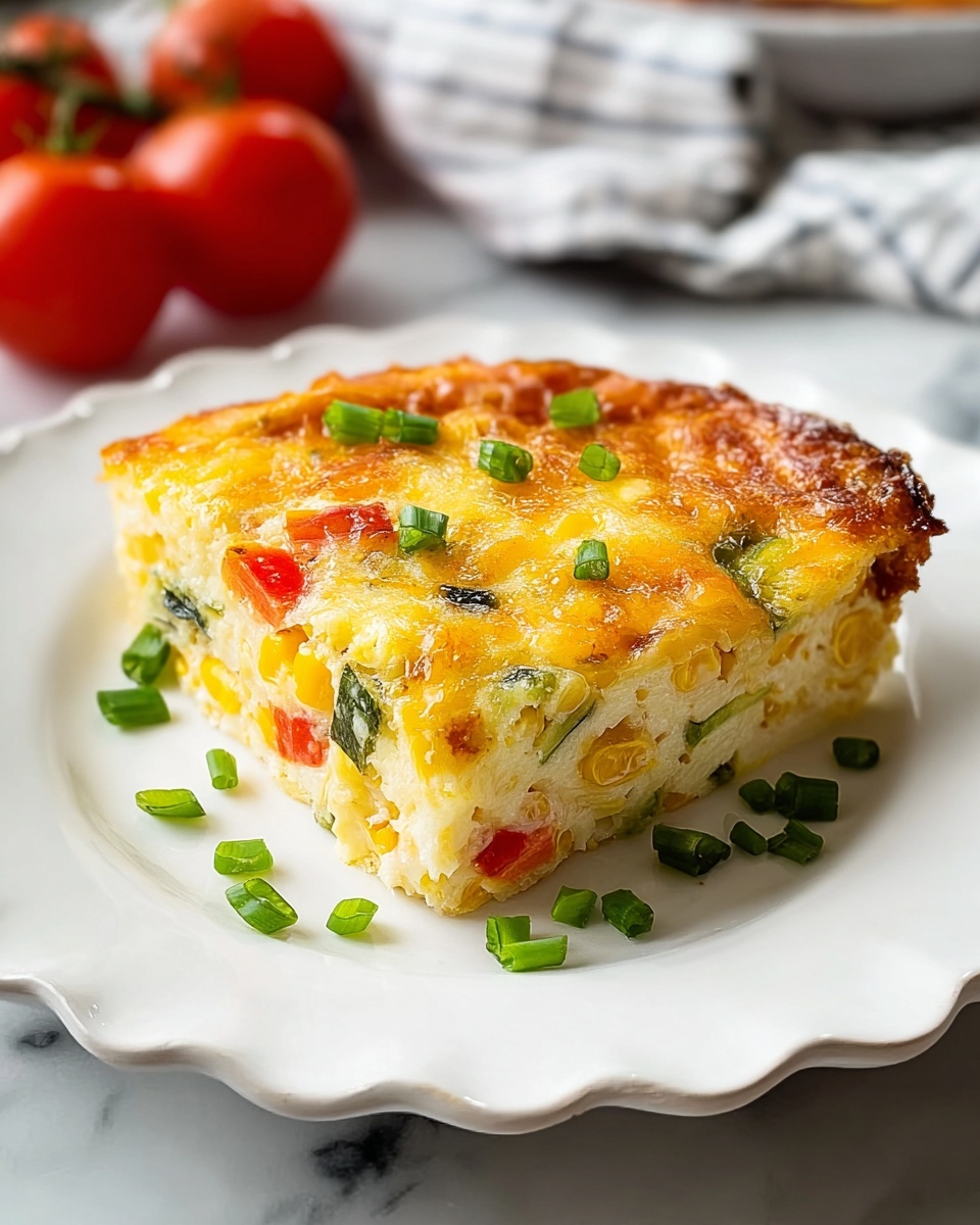 Summer Garden Crustless Zucchini Pie Recipe - Recipe Image