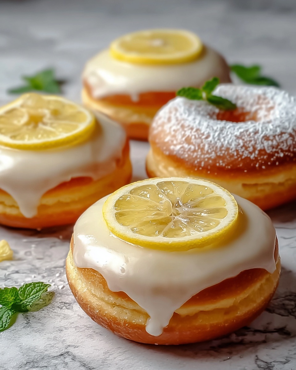 Lemon Cheesecake Filled Doughnuts Recipe - Recipe Image