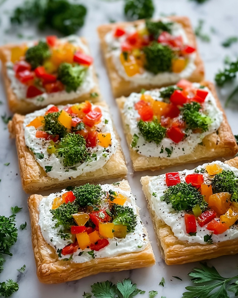 Crescent Roll Veggie Pizza with Cream Cheese Recipe - Recipe Image