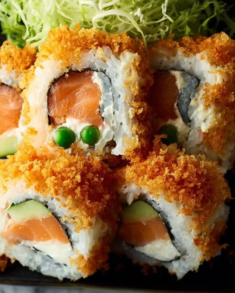 Crunchy Salmon Sushi Roll Recipe