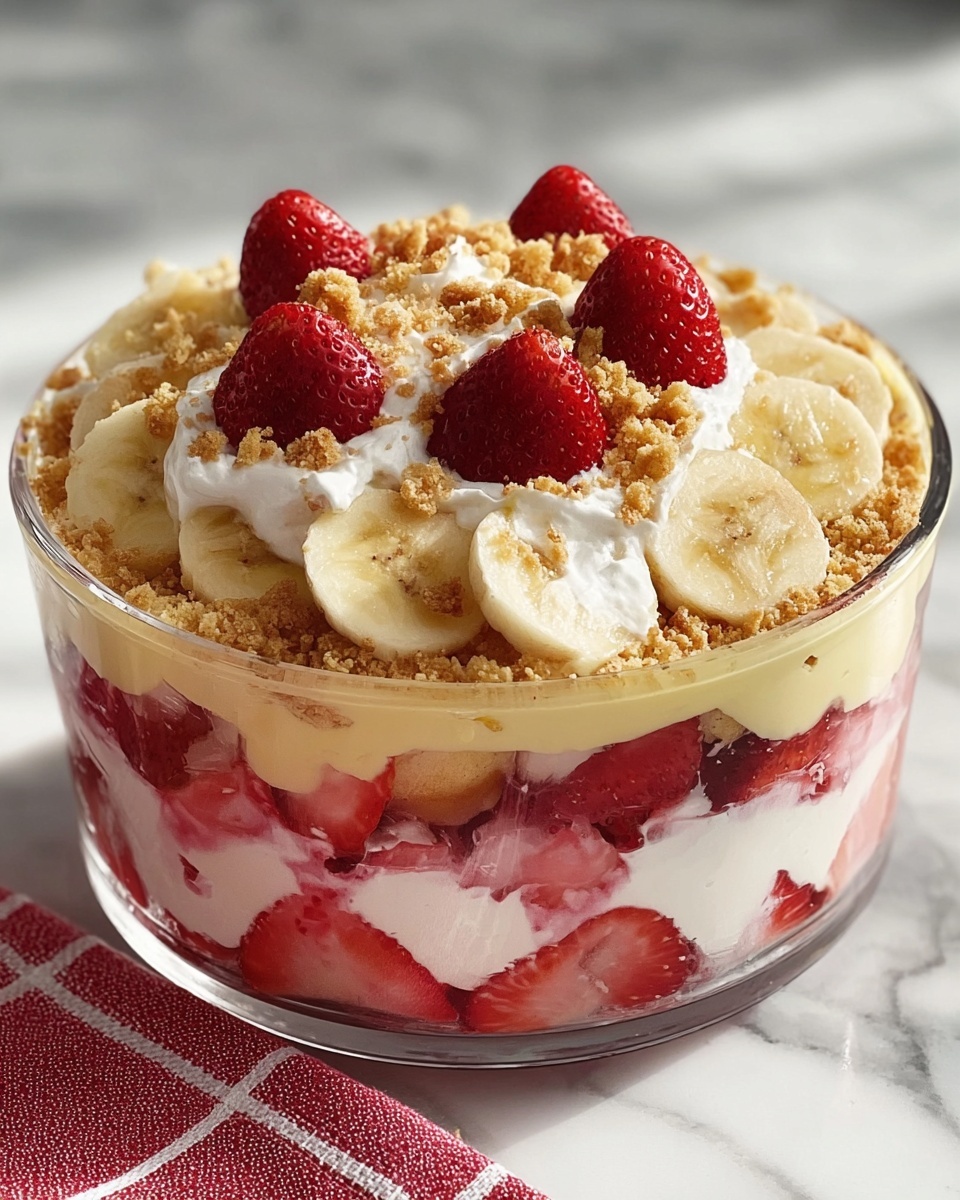 Strawberry Crunch Banana Pudding Recipe - Recipe Image