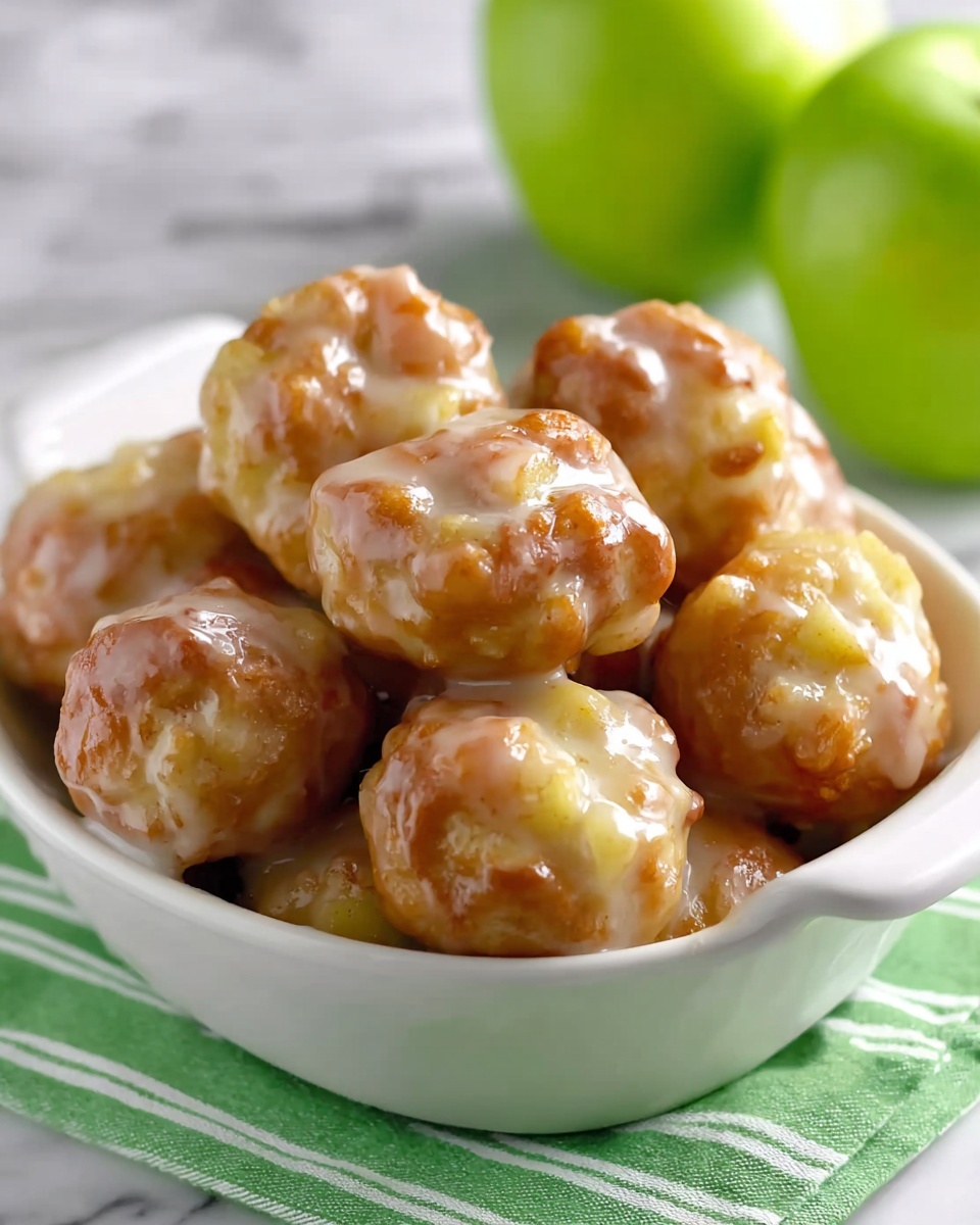 Baked Apple Fritters with Caramelized Glaze Recipe - Recipe Image