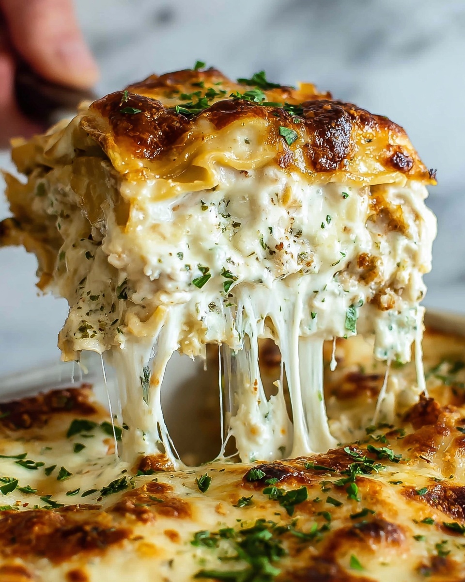 Chicken Lasagna with Spinach and Creamy Herb Sauce Recipe - Recipe Image