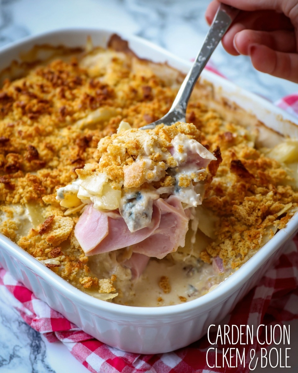 Lightened-Up Chicken Cordon Bleu Casserole Recipe - Recipe Image