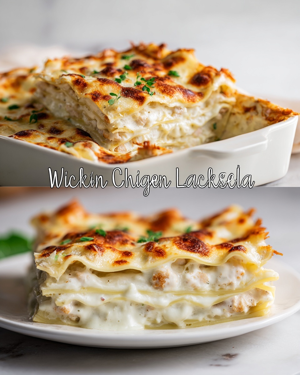 White Chicken Lasagna Recipe - Recipe Image