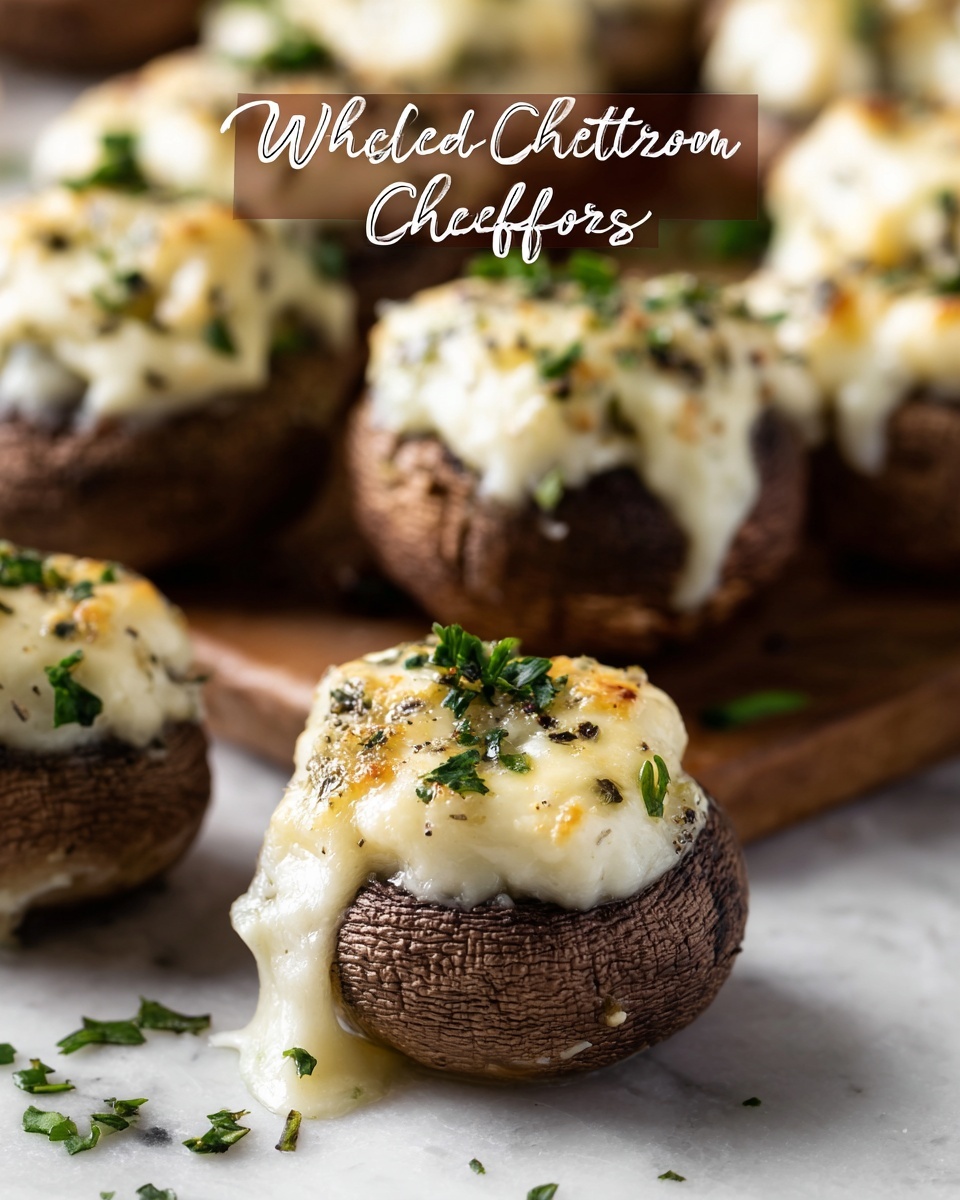 White Cheddar Stuffed Mushrooms Recipe - Recipe Image