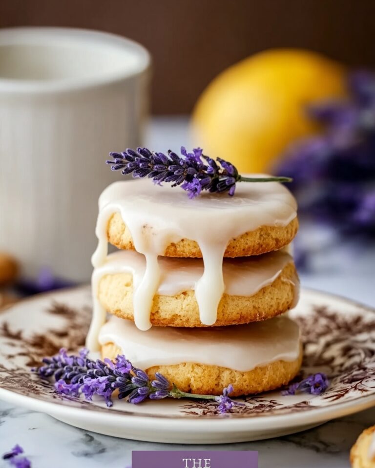 Iced Lemon Lavender Shortbread Cookies Recipe