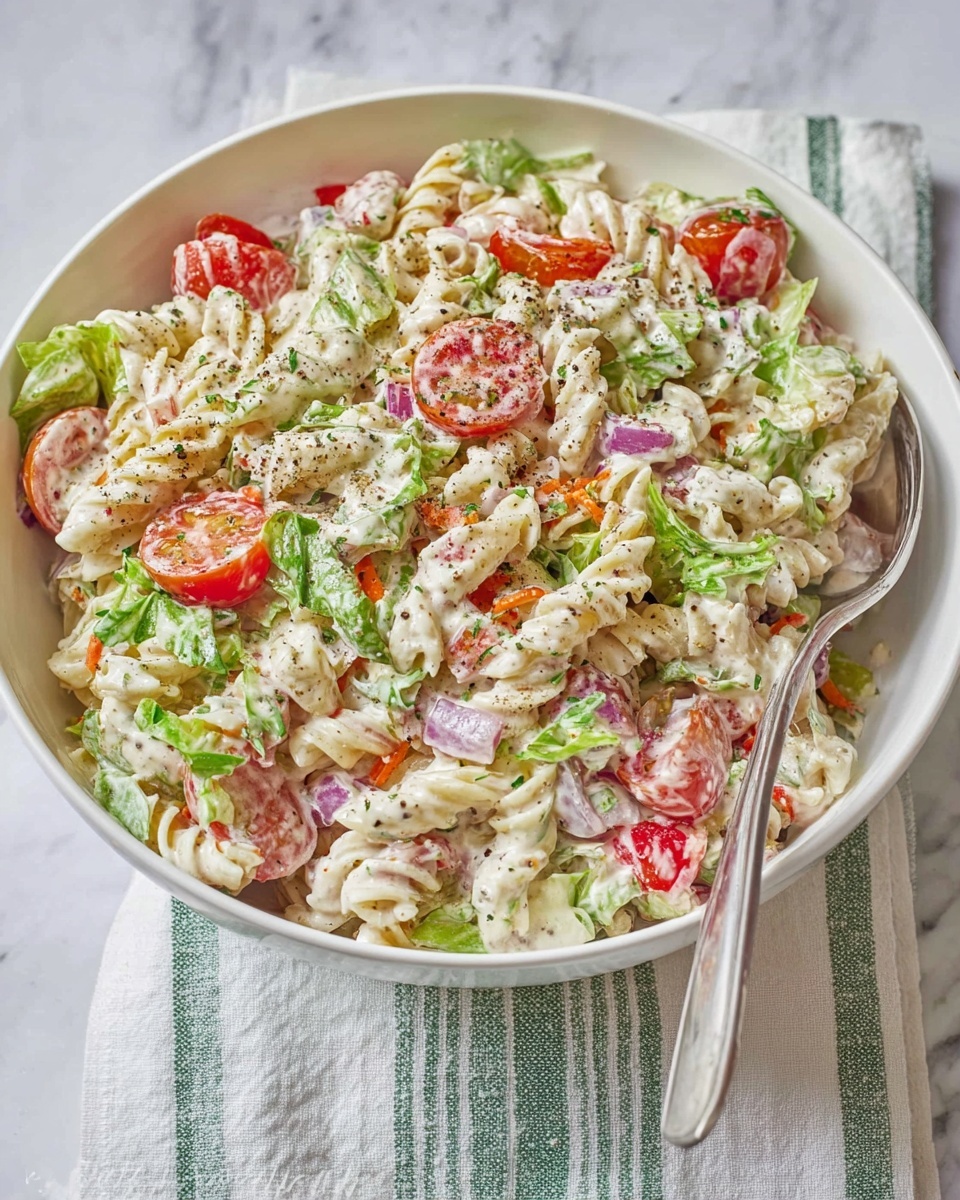 BLT Pasta Salad Recipe - Recipe Image