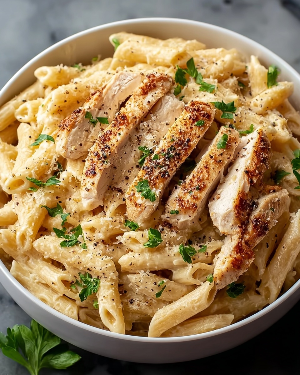 Crockpot Garlic Parmesan Chicken Pasta – A Deliciously Creamy, Easy Meal Recipe - Recipe Image