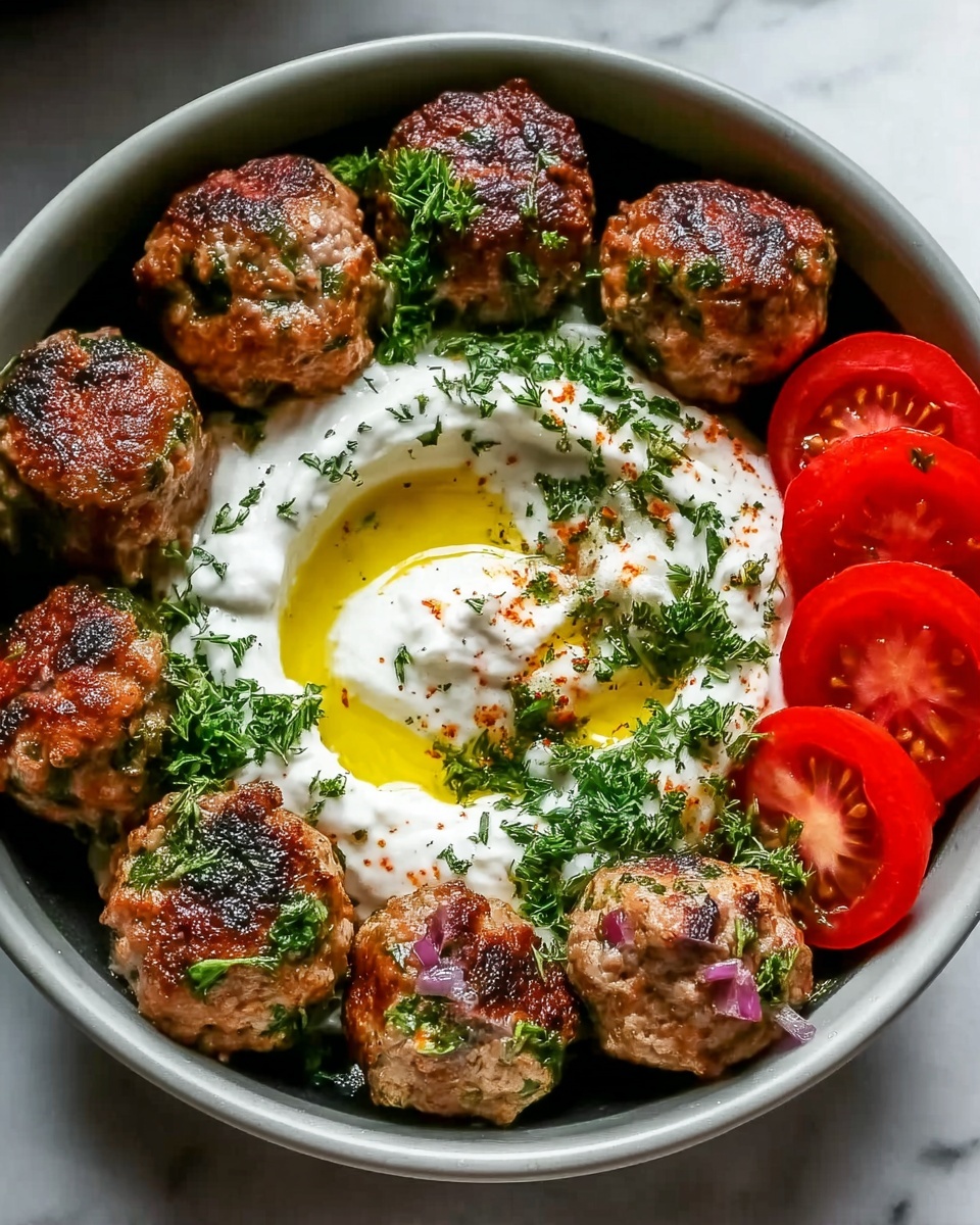 Healthy Greek Turkey Meatballs with Tzatziki Recipe - Recipe Image