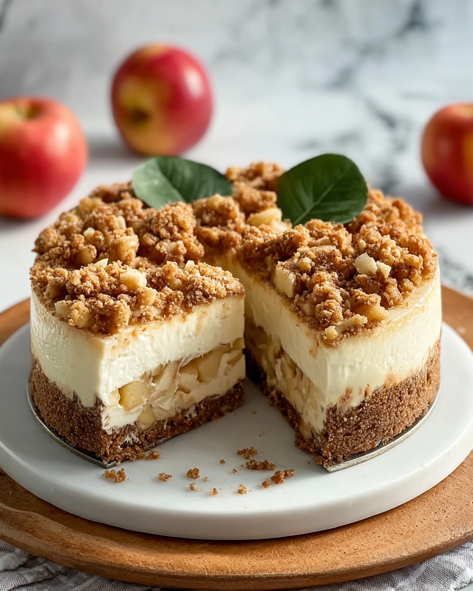 Apple Crumble Cheesecake Recipe - Recipe Image
