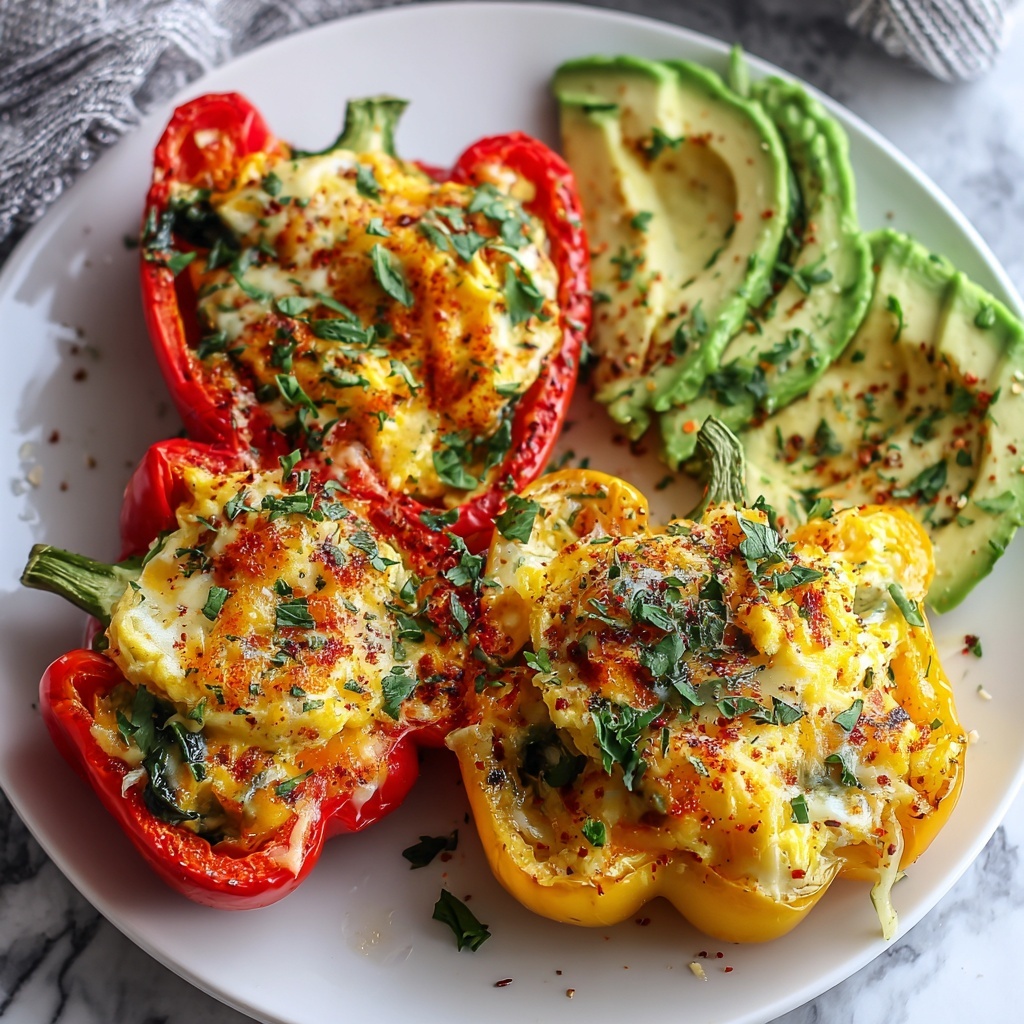Breakfast Stuffed Peppers – Colorful, Cheesy Morning Magic Recipe - Recipe Image