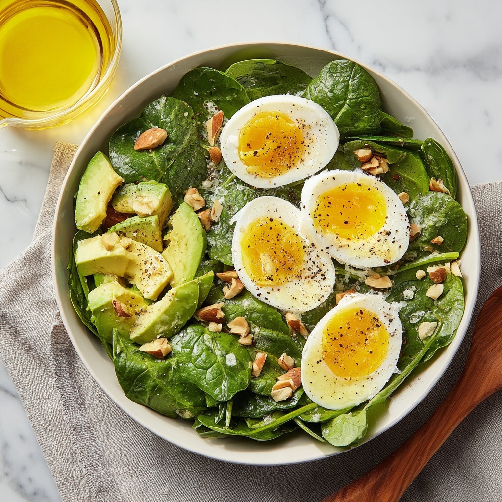 Avocado, Egg & Spinach Salad Recipe - Recipe Image