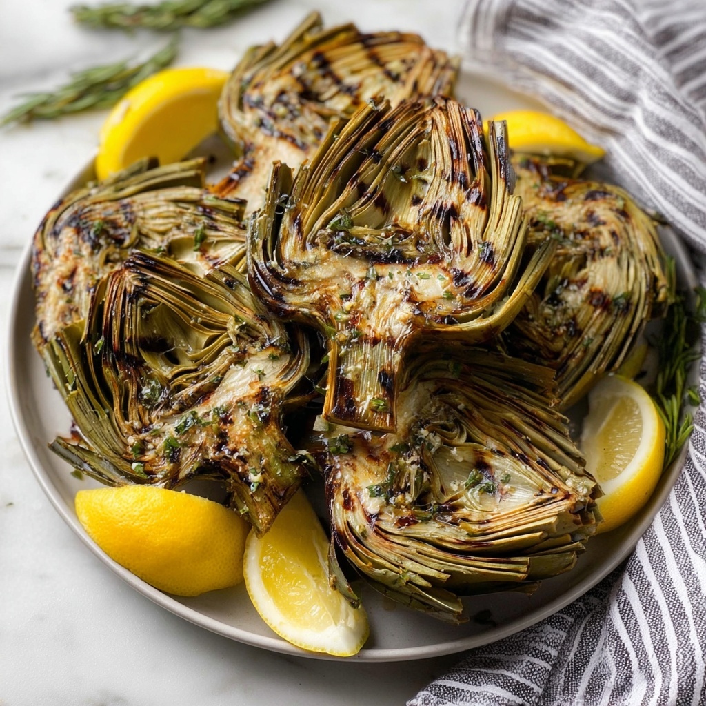Grilled Artichokes with Balsamic Dipping Sauce Recipe - Recipe Image