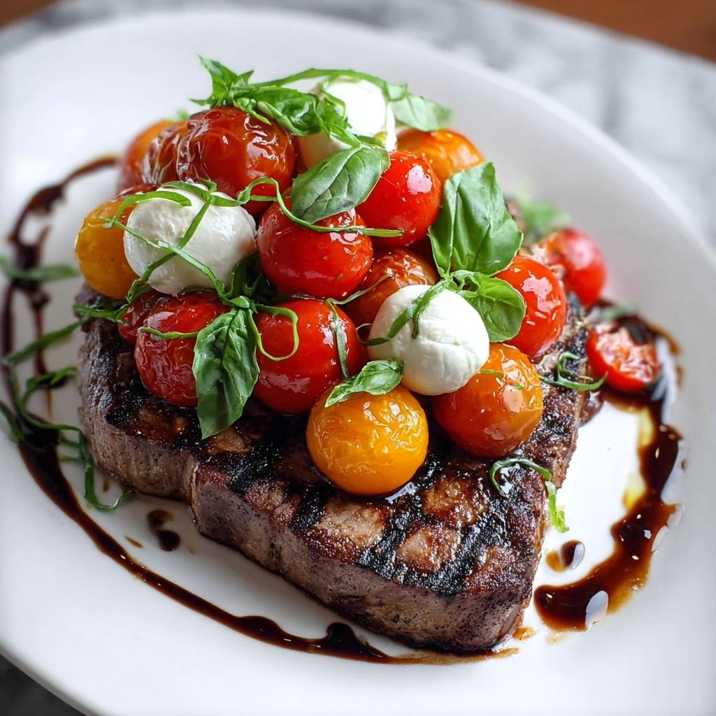 Balsamic Caprese Grilled Steak Recipe - Recipe Image