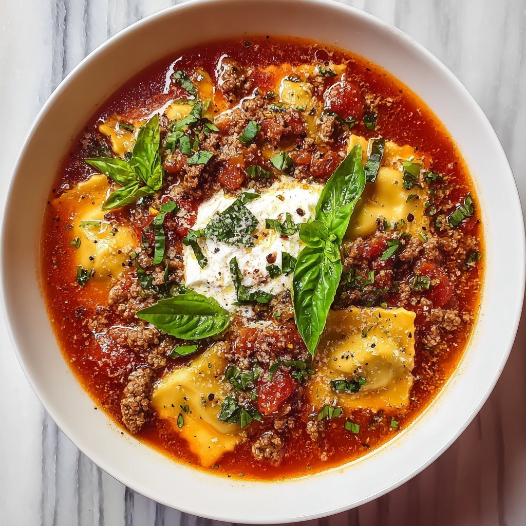 Hearty Italian Beef Lasagna Soup Recipe - Recipe Image