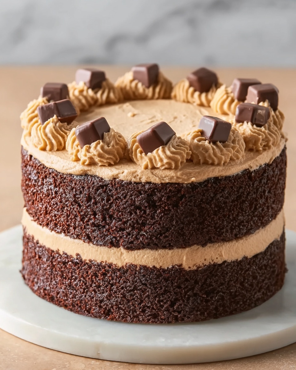 Peanut Butter Chocolate Layer Cake Recipe - Recipe Image