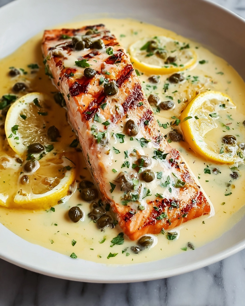 Creamy Salmon Piccata Recipe - Recipe Image