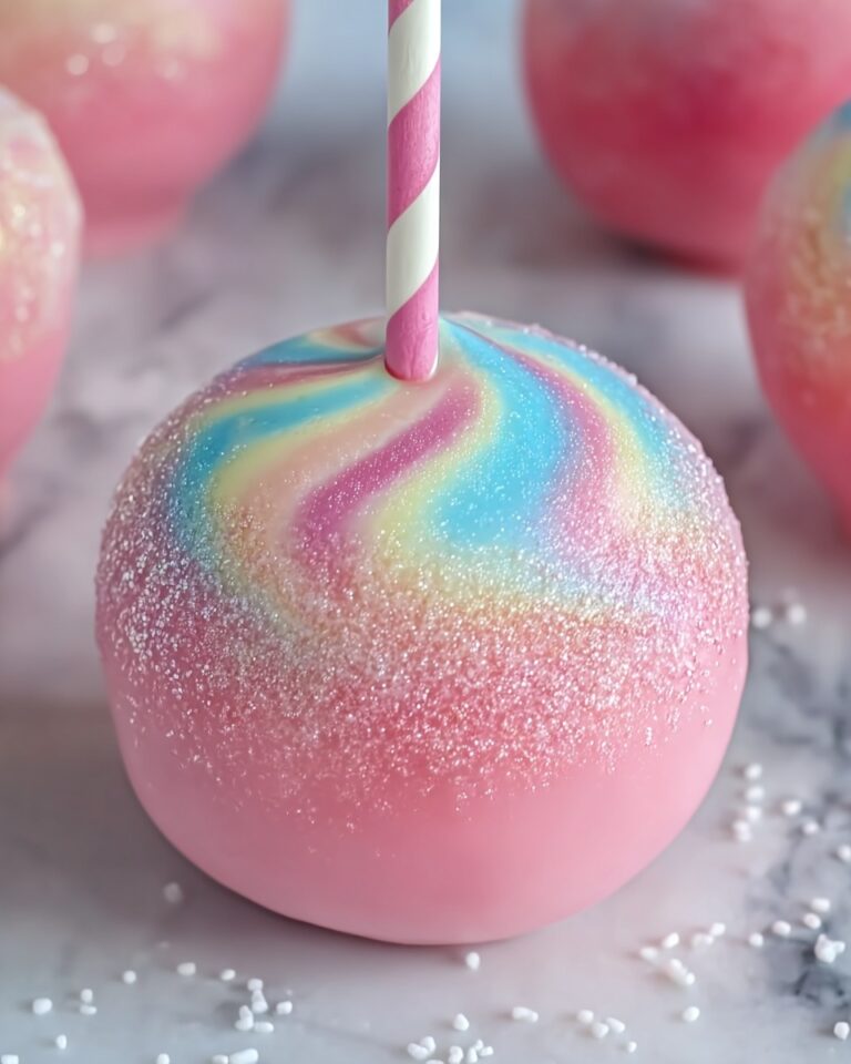 Cotton Candy Swirl Candy Apples Recipe
