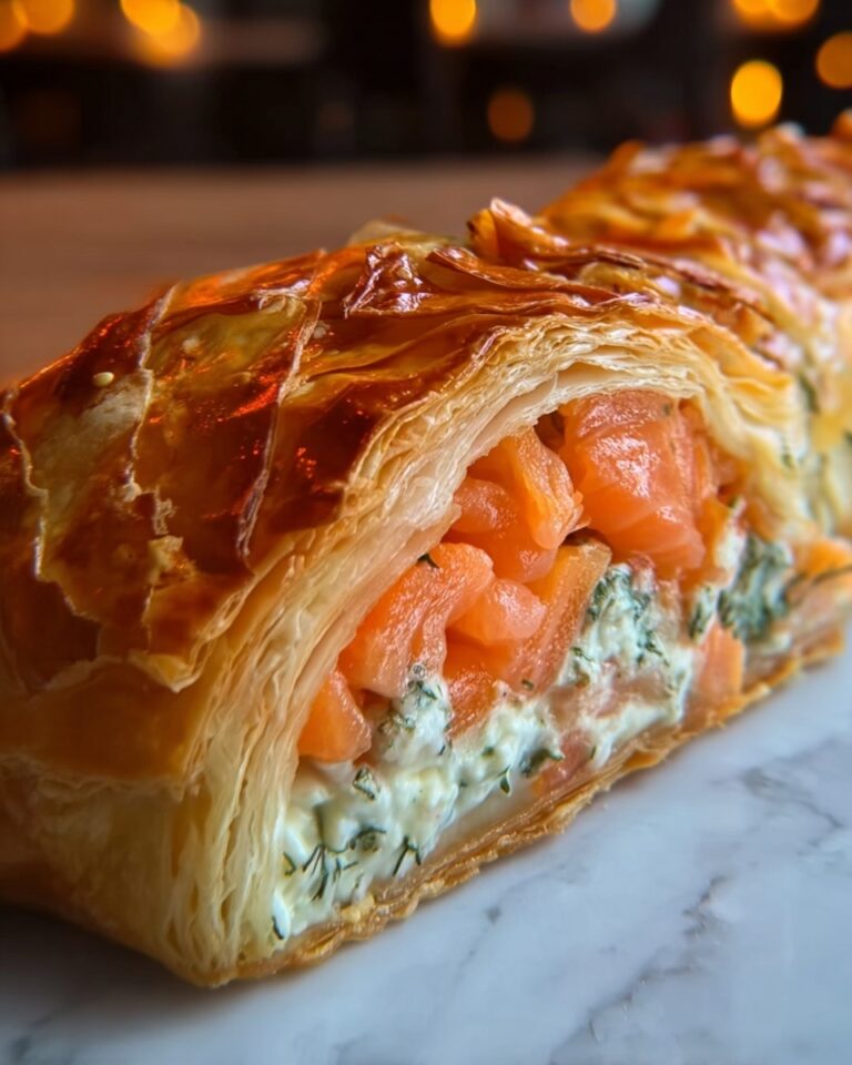 Salmon En Croute with Spinach and Dill Recipe