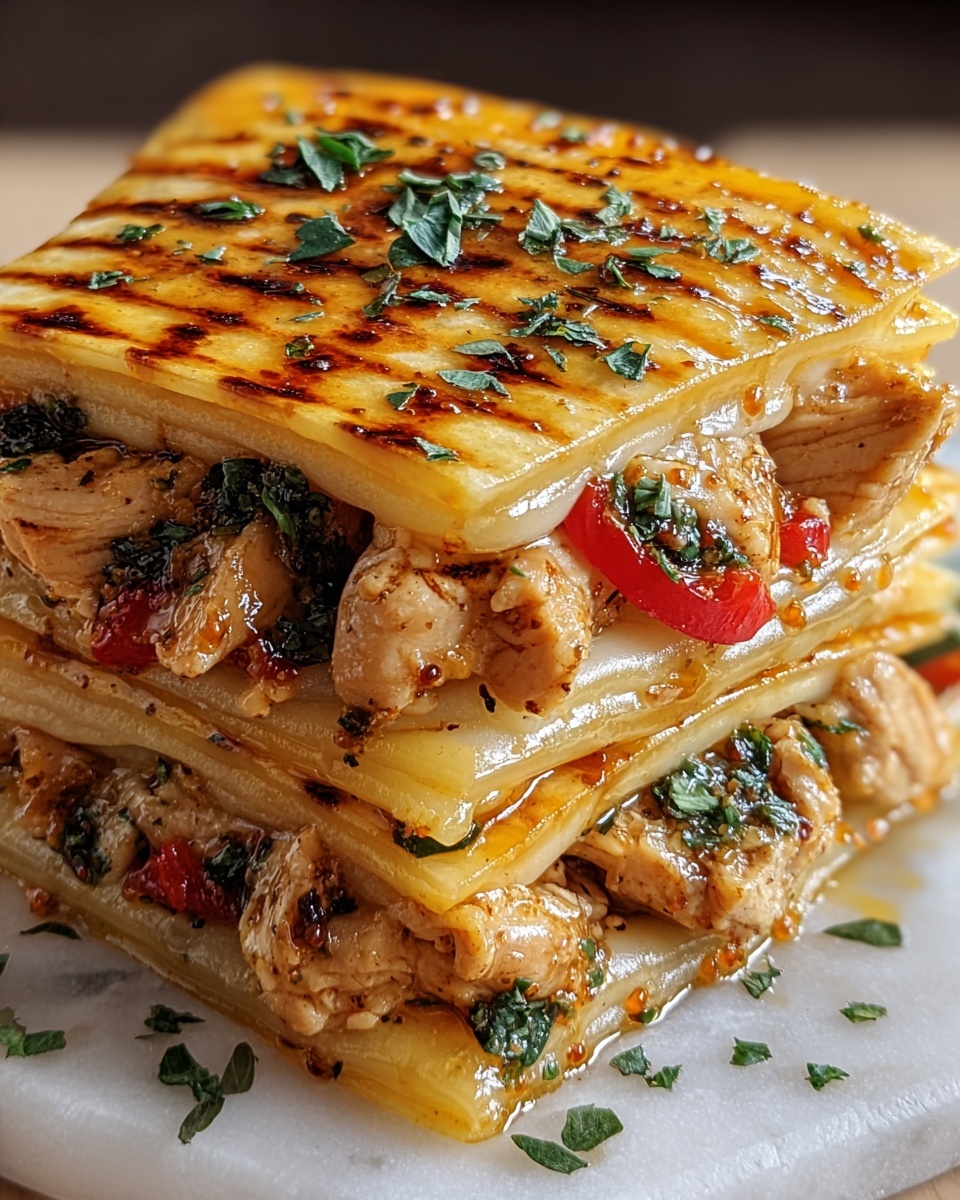 Best Honey Pepper Chicken Panini Pasta Recipe - Recipe Image