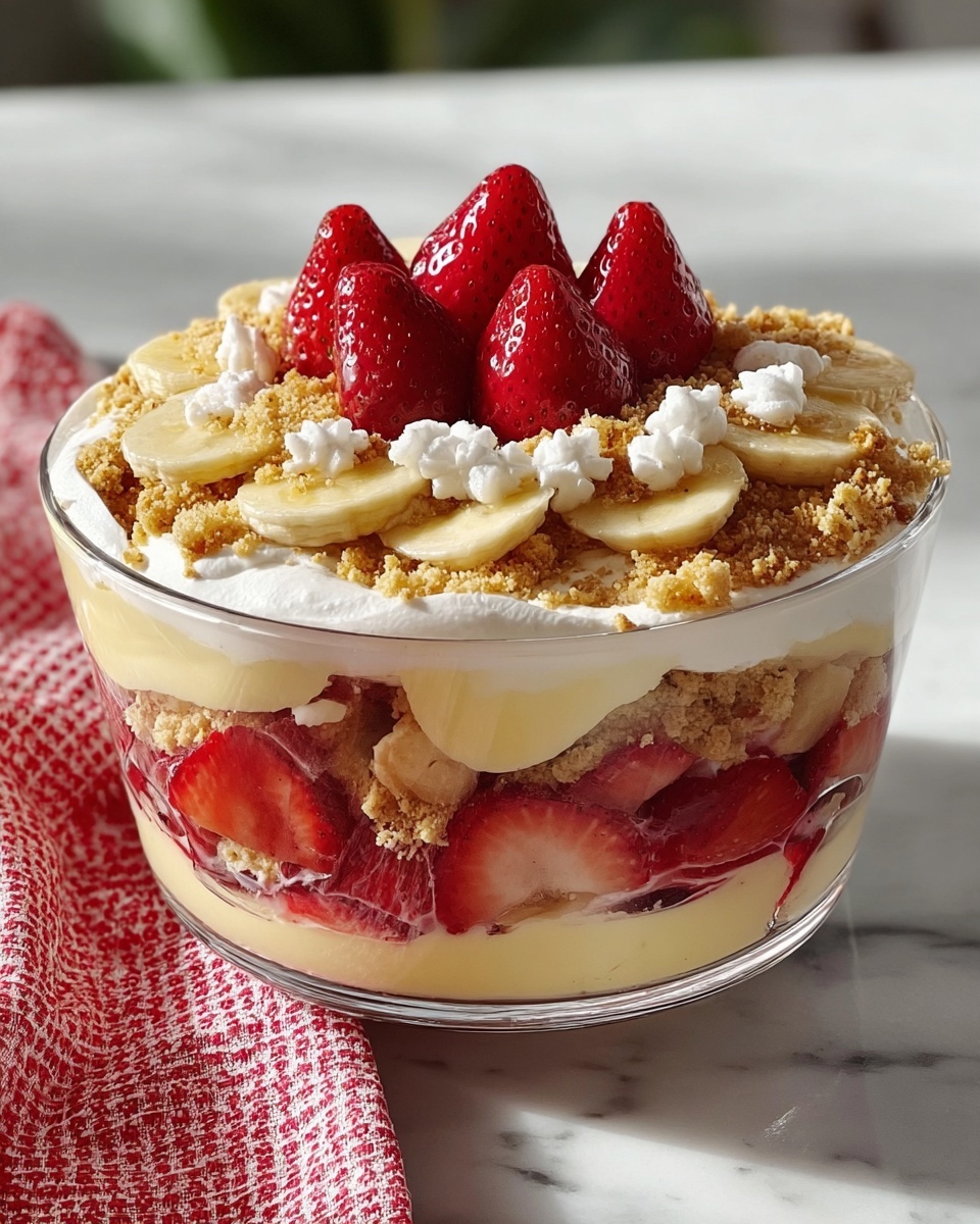 Strawberry Crunch Banana Pudding Recipe - Recipe Image