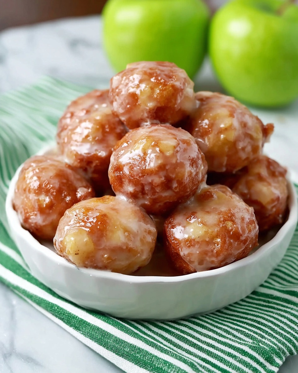 Baked Apple Fritters with Caramelized Glaze Recipe - Recipe Image
