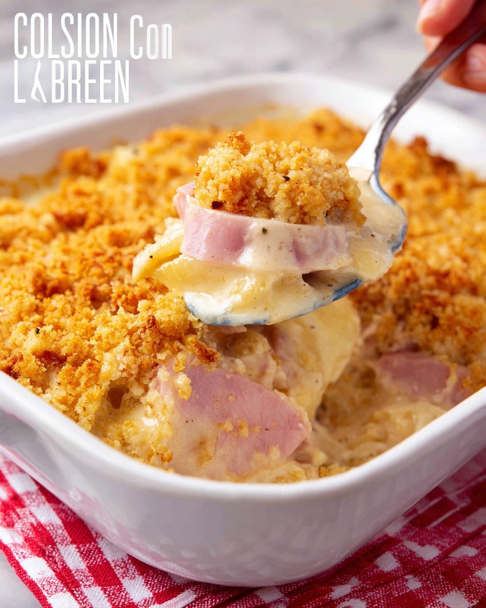 Lightened-Up Chicken Cordon Bleu Casserole Recipe - Recipe Image