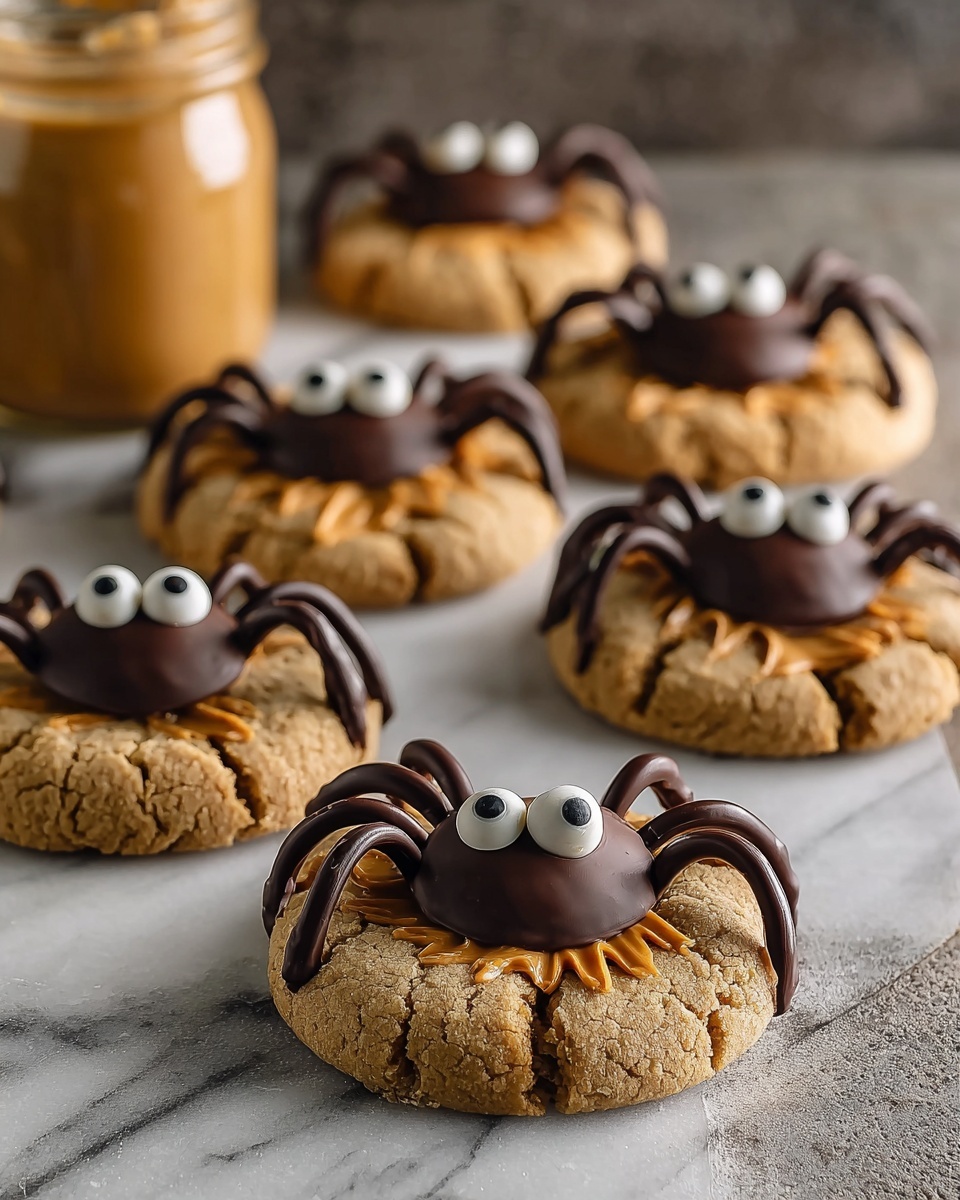 Peanut Butter Spider Halloween Cookies Recipe - Recipe Image
