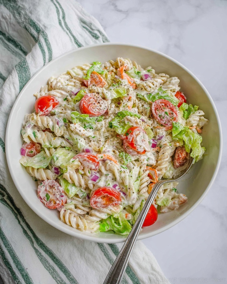 BLT Pasta Salad Recipe - Recipe Image
