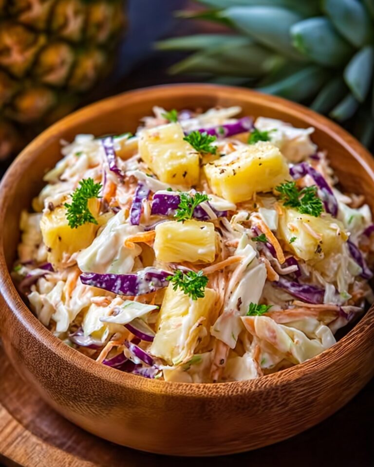 Hawaiian Pineapple Coleslaw – A Sweet and Tangy Twist on a Classic Recipe