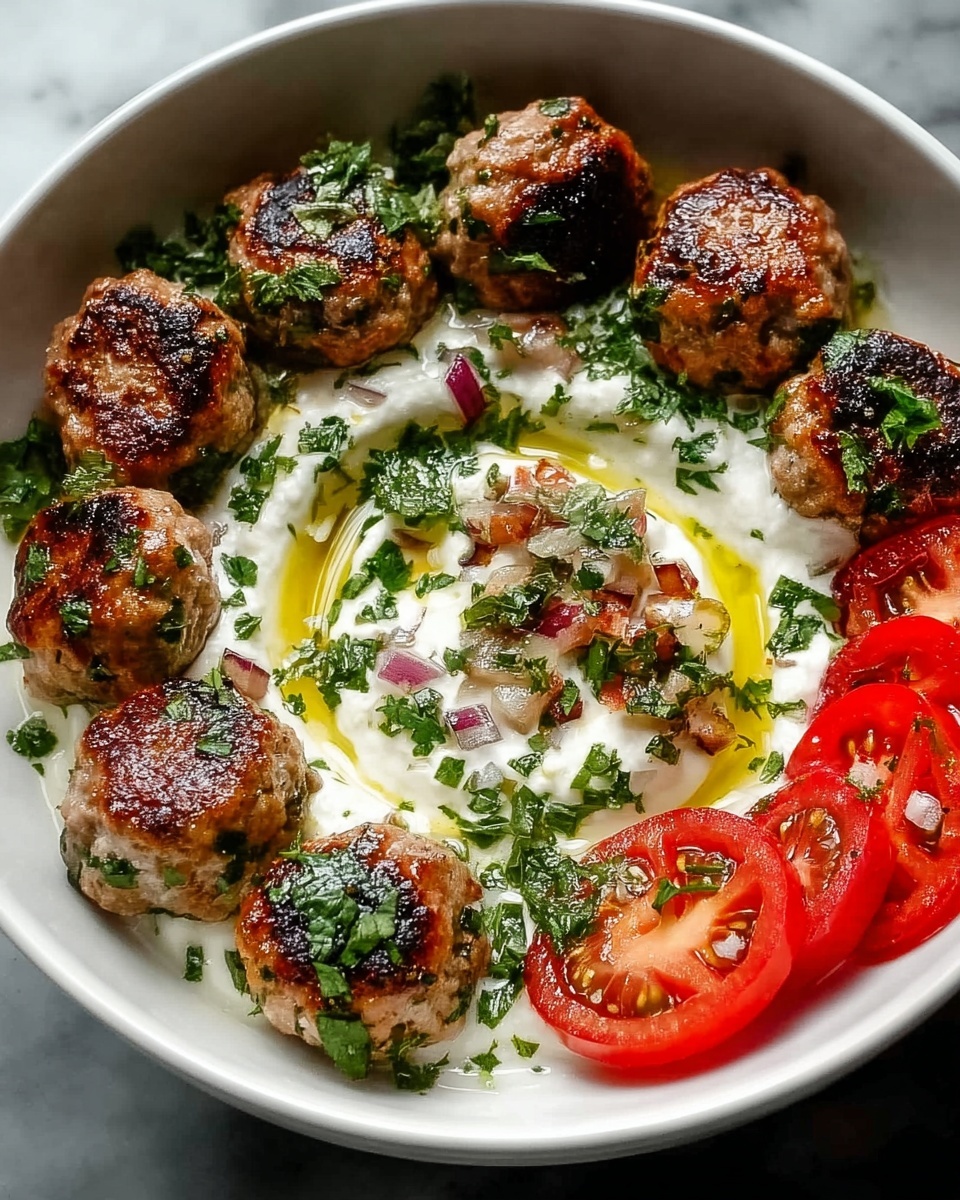 Healthy Greek Turkey Meatballs with Tzatziki Recipe - Recipe Image