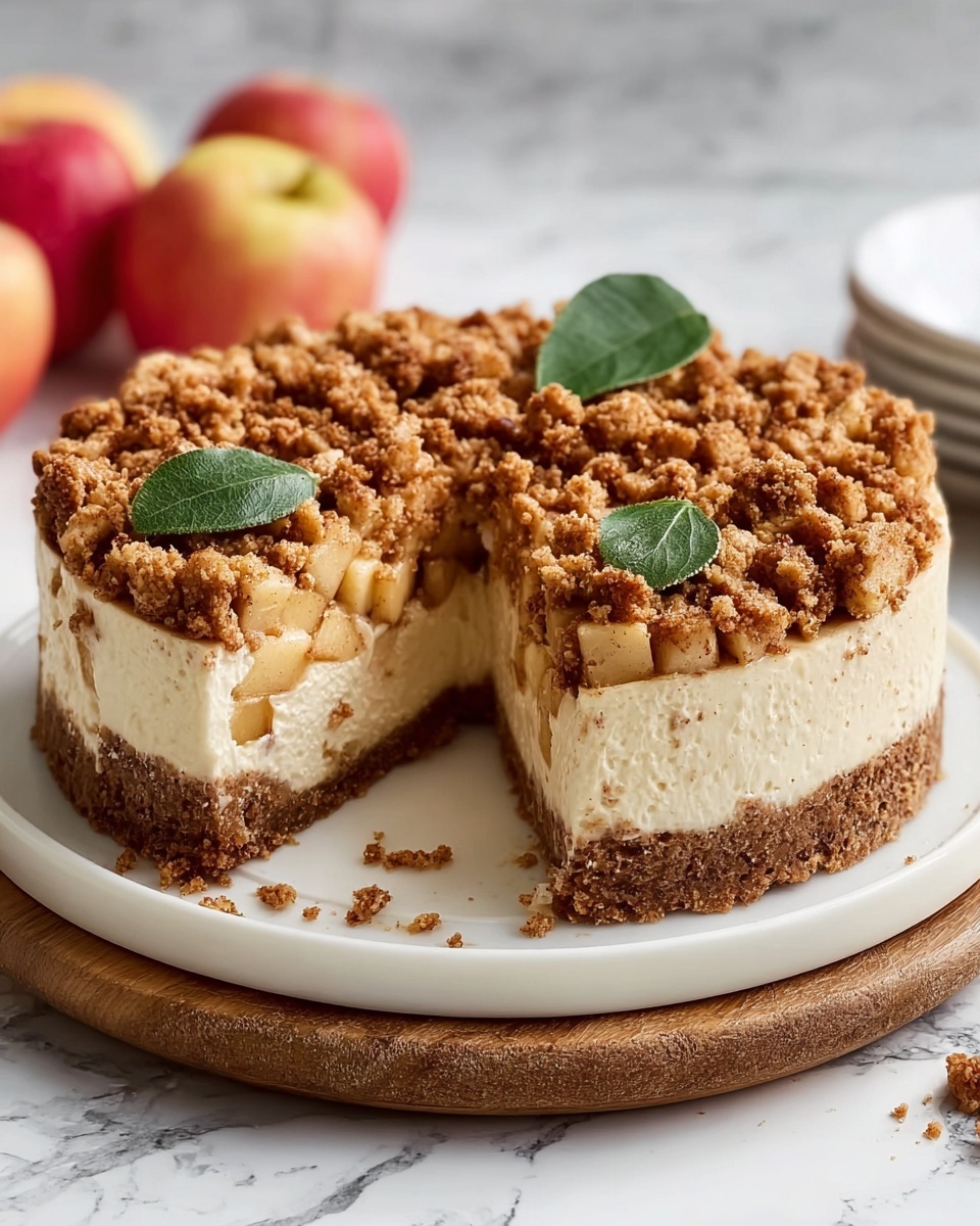 Apple Crumble Cheesecake Recipe - Recipe Image