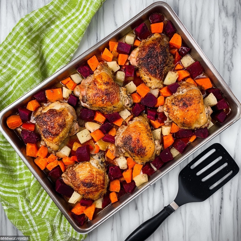 Sheet Pan Winter Chicken Dinner Recipe - Recipe Image