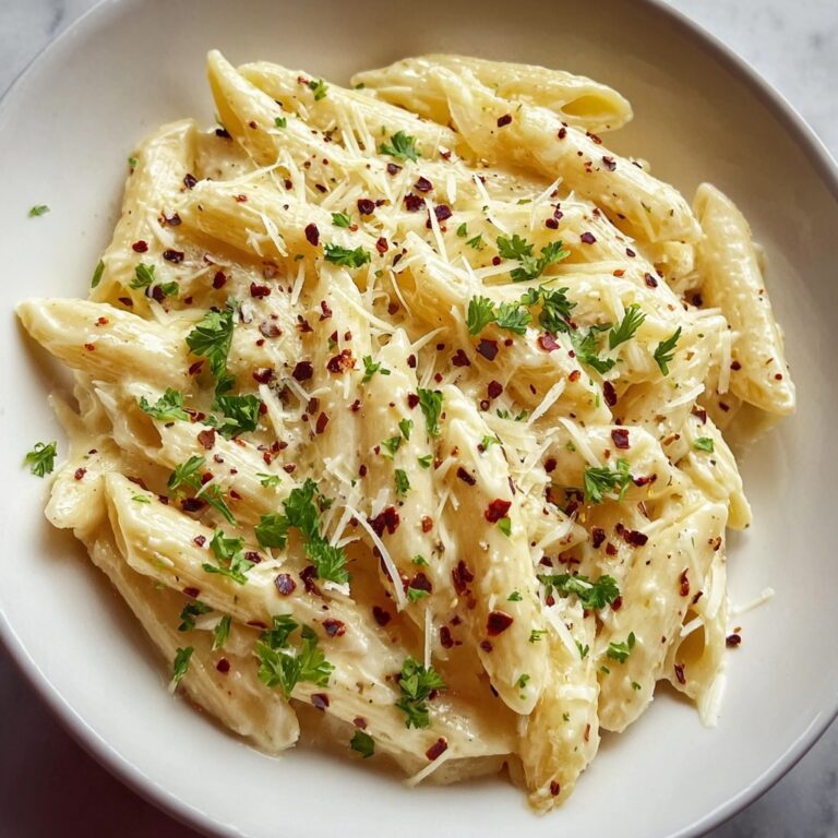 Creamy Garlic Penne Pasta Recipe