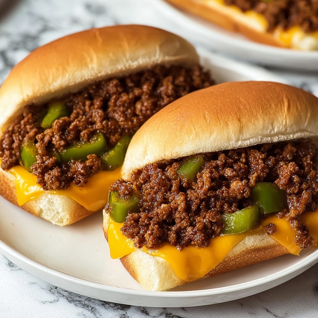 Philly Cheesesteak Sloppy Joes Recipe - Recipe Image
